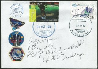Space Mail Flown Cover Iss/ Nasa Astronaut Autograph Uae Cosmonaut Autograph