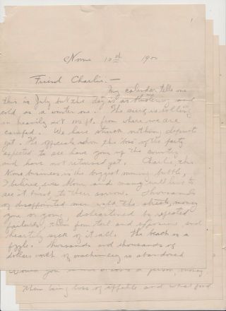 1900 Nome Alaska Gold Rush Letter - Content - 7 Pgs - Very Descriptive