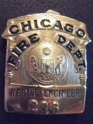 Obsolete Chicago Fire Department Relief Engineer 