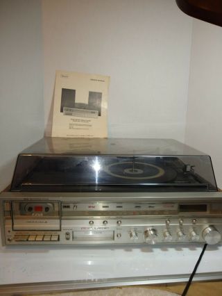 Vintage Sears Am/fm Stereo System 8 Track Phonograph Cassette Player Recorder