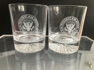 4 orig.  WHITE HOUSE ISSUE RONALD REAGAN PRESIDENTIAL SEAL WHISKEY TUMBLERS 2