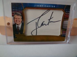 Jimmy Carter 39th President 2016 Decision " Gold Cut " Signature Auto Card Potus