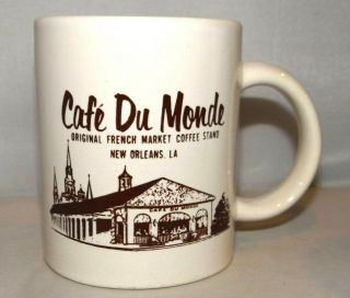 Vintage Cafe Du Monde 10oz.  Coffee Mug Tea Cup Orleans French Market