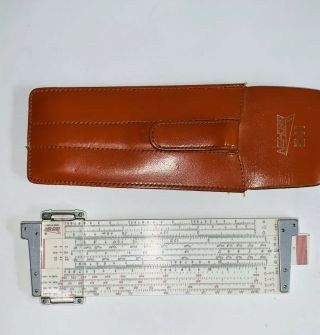 Vintage K&e Deci - Lon 5 Pocket Slide Rule W/ Leather Case