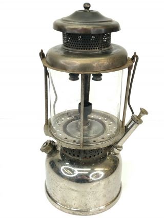 Vintage Coleman Lantern Quick Lite Dated 1/27 Chrome Tank Coleman Globe
