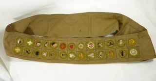 Vintage Eagle Scout Sash With 26 Merit Badges Square Type