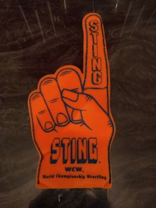 Vintage World Championship Wrestling Wcw Sting  Foam Finger Crowd