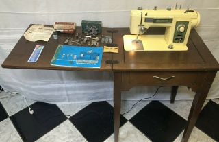 Brother Model 221 Vintage Sewing Machine And Table
