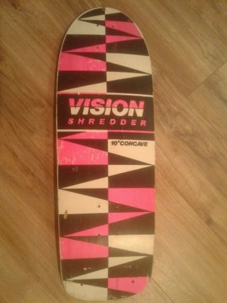 Vintage Vision Shredder Skateboard Deck - Pink