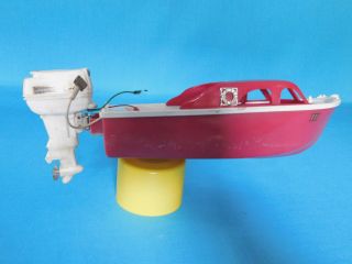 Vintage Johnson Sea Horse Electric Toy Boat & Motor 40hp Fish Ski Cruise
