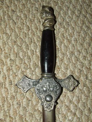 Vintage Knights Of Columbus Ceremonial Etched Blade Sword - T.  G.  Gleason Chicago