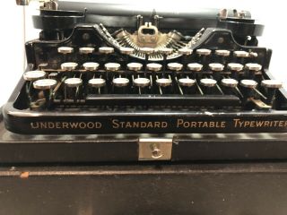 Vintage 3 Bank Underwood Standard Portable Typewriter,  Made In U.  S.  A 2
