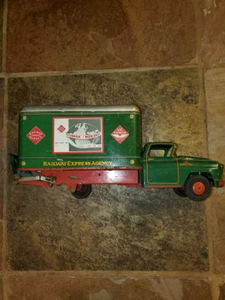 Vintage Railway Express Agency Toy Tin Truck