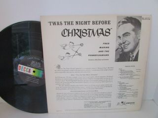 TWAS THE NIGHT BEFORE CHRISTMAS FRED WARING & PENNSYLVANIANS RECORD ALBUM L114H 2