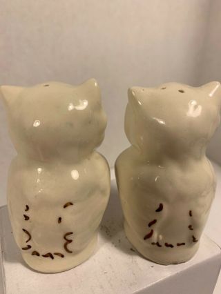 Vintage Winking Ceramic Owl Salt and Pepper Shakers 3