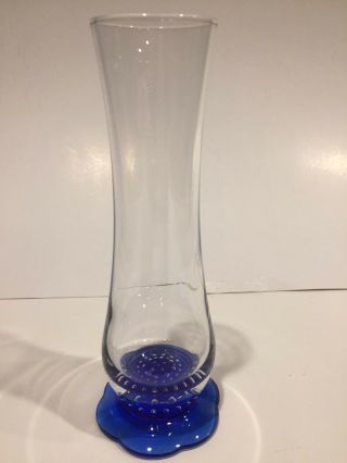 Vintage Cobalt Blue Controlled Bubble Bud Vase