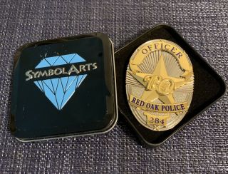 Vintage And Obsolete Red Oak Texas Police Officer Badge