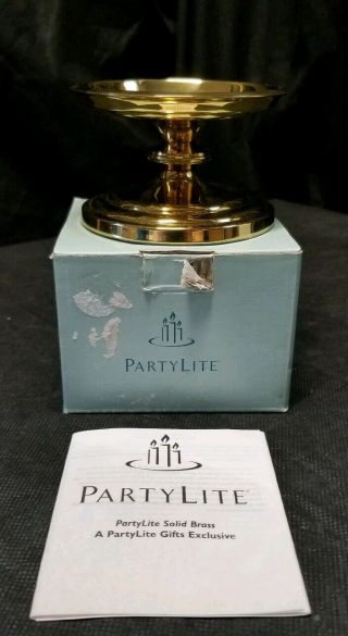 Partylite Brass 2 Inch Falmouth Pillar Candle Holder