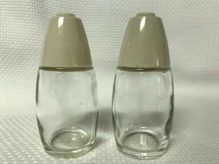 Vintage Gemco Salt And Pepper Shakers Almond Tops