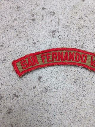 Vintage Boy Scouts BSA San Fernando Valley Council Red & Khaki Half Strip Patch 2