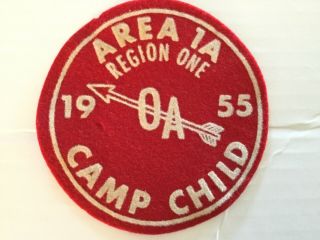 Area 1 - A Conclave Patch 1955 Camp Child Region One Felt