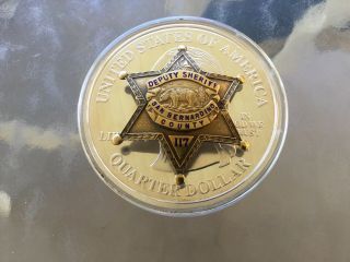 Old Obsolete Deputy Sheriff San Bernadino County Badge 117