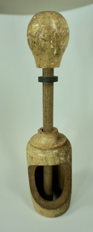 Antique Primitive Wood Wine Bottle Corker Vineyard Wine Bottling Tool
