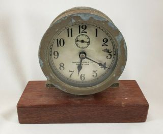 Vintage 1950 - 1954 Chelsea Clock Co.  589735 Ship Clock