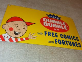 Vintage Fleer Dubble Bubble Gum Basketball & Baseball Cards Comic Porcelain Sign
