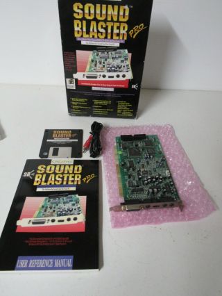Vintage Creative Sound Blaster Pro 2 Ct1600 Gaming Card.  Look