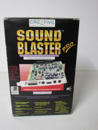 Vintage Creative Sound Blaster Pro 2 CT1600 Gaming Card.  LOOK 2