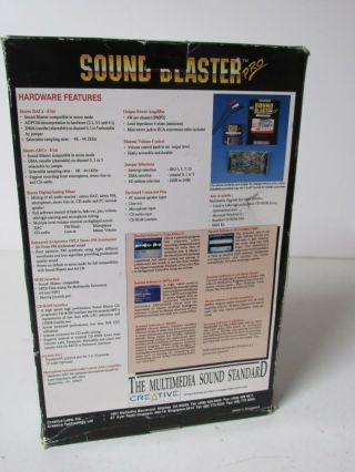 Vintage Creative Sound Blaster Pro 2 CT1600 Gaming Card.  LOOK 3