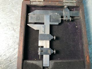 Vintage Brown & Sharpe Gear Tooth Vernier Caliper With Case 580
