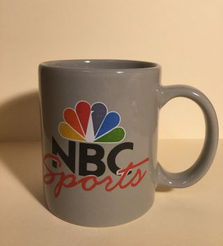 Vintage Nbc Sports Peacock Logo Coffee Cup Mug Promo Football Sportscast Gift