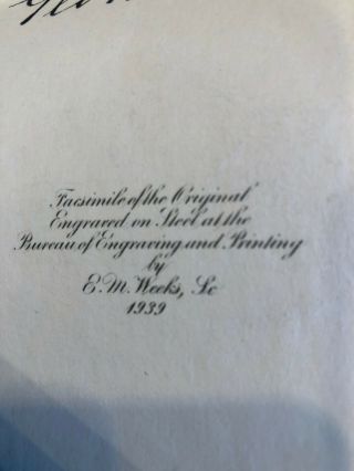 RARE 1939 E.  M.  Weeks DECLARATION OF INDEPENDENCE 31 