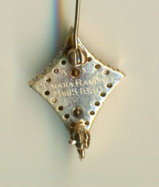 Vintage Kappa Alpha Theta Sorority 14k gold pearled diamond pin bage - Wow 3