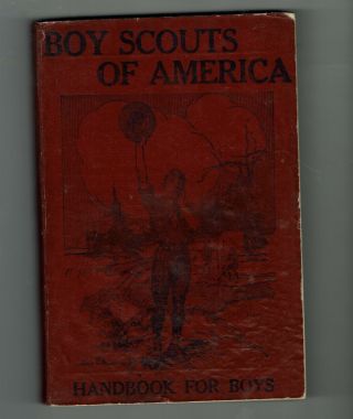 1911 Boy Scout Handbook 2 Printing - - Dark Red Cover Rare Only 5250 Made