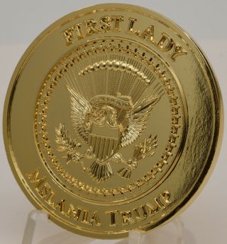 1st Lady Melania Trump President Donald Trump White House Gold Challenge Coin