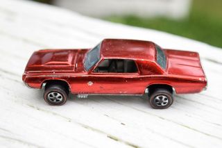 Vtg 1967 Mattel Hot Wheels Diecast Redline Car Custom T - Bird Red