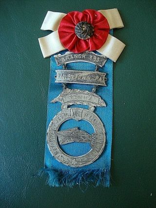 Vintage Ribbon - Allentown,  Pa - National Assn.  Of Letter Carriers - Branch 393
