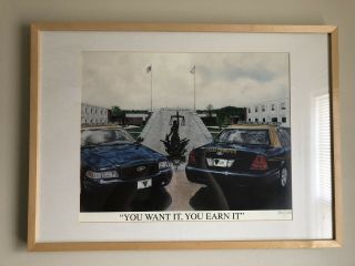 West Virginia State Police Cruiser Painting Print