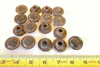 17 Old Wood Wheel Horse Drawn Buggy Canvas Top Nuts