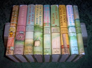 Laura Ingalls Wilder - Set Of 9 Vintage Hardcovers With Dust Jackets