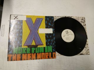 X " More Fun In The World " 1983 Promo Lp Elektra Inner Sleeve Us La Punk