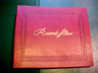 Vintage 45 Rpm Record Storage Album - Red Cover