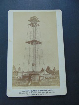 C.  1894 - Cabinet Card Photograph Of The Coney Island Observatory