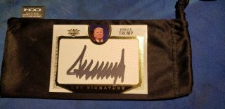 2016 Decision Donald Trump Cut Signature Auto Autograph Gold Foil POTUS 2
