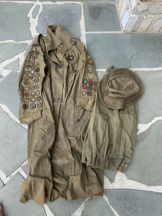 Early 1900 Girl Scout Uniform With 40 Merit Badges From Brooklyn,  Ny