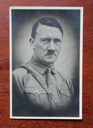 Adolf Hitler Photograph Postcard German Nsdap Nazi Party Signed Signature
