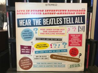 The Beatles Hear The Beatles Tell All Vinyl Record 1979 Us Lp